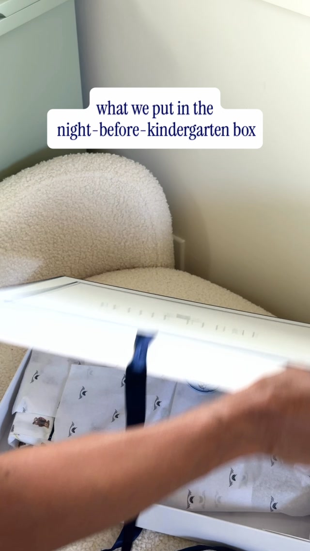 School books and gifts in our night-before-kindergarten box